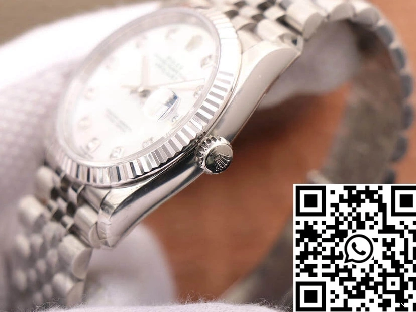 White Mother-Of-Pearl Rolex Datejust Factory M126234-0019 Dial EW 0422